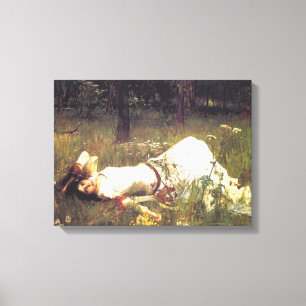 Ophelia 1889, ingiven av John William Waterhouse Canvastryck
