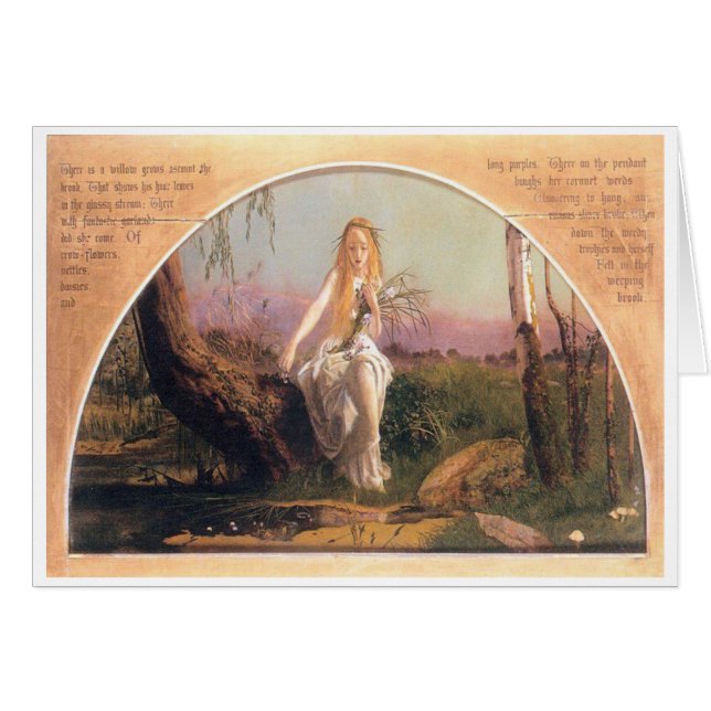 Ophelia Arthur Hughes, 1852 Hälsningskort (Framsidan Horizontal)