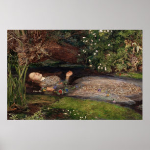 Ophelia av Herr John Everett Millais Poster