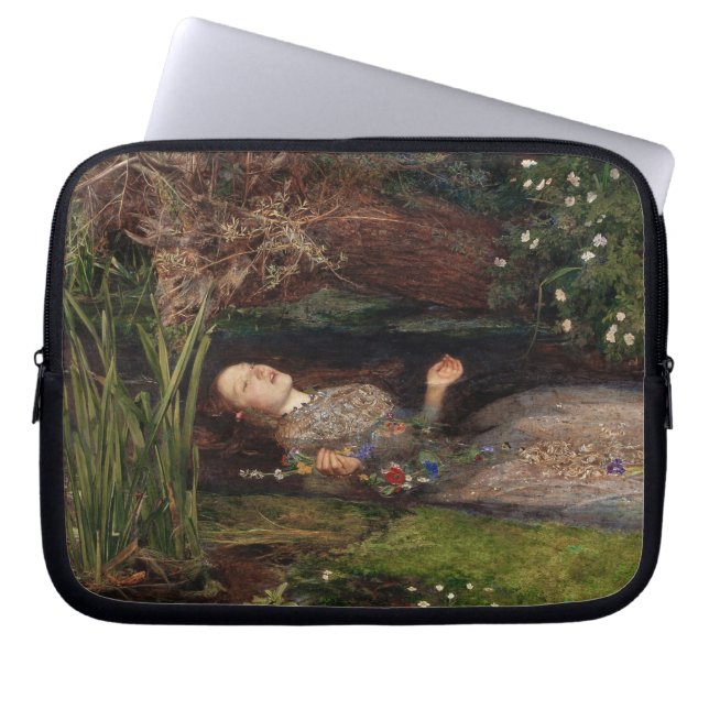Ophelia av John Everett Millais Laptop Sleeve (Framsidan)