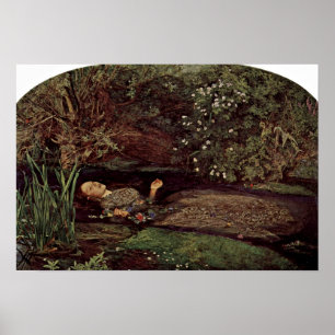 Ophelia av John Everett Millais Poster