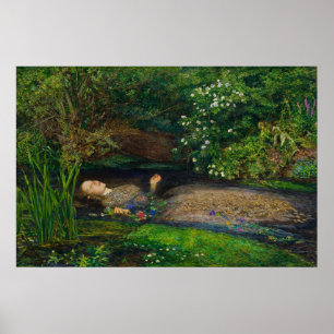 Ophelia av John Everett Millais Poster