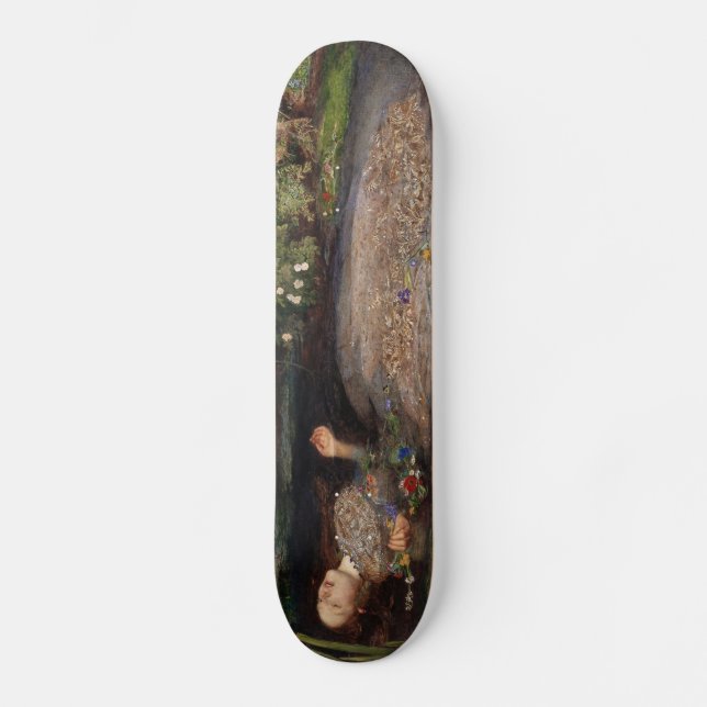 Ophelia av John Everett Millais Skateboard Bräda 20,5 Cm (Framsida)