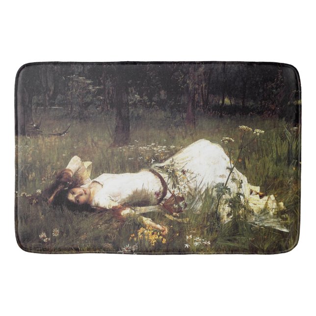 Ophelia, av John William Waterhouse, 1889 Badrumsmatta (Framsidan)