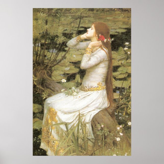 OPHELiA, av John William Waterhouse, 1894 Poster (Framsidan)