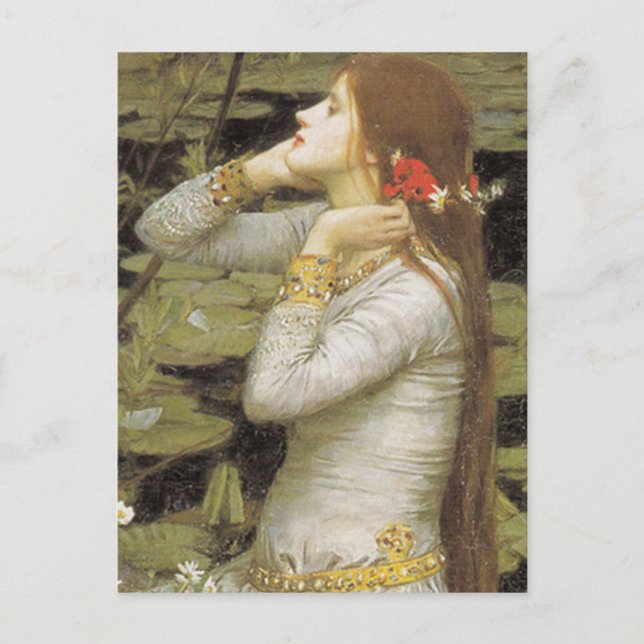 OPHELiA, av John William Waterhouse, 1894 Vykort (Framsida)