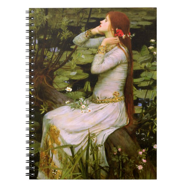 Ophelia av John William Waterhouse Notebook Anteckningsbok (Framsidan)