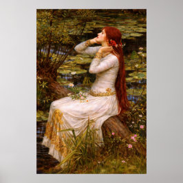 Ophelia av John William Waterhouse Poster