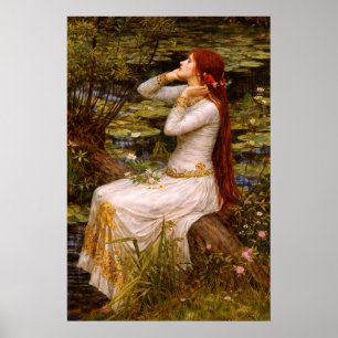 Ophelia av John William Waterhouse Poster