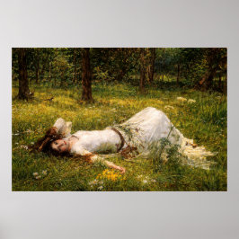 Ophelia av John William Waterhouse Poster