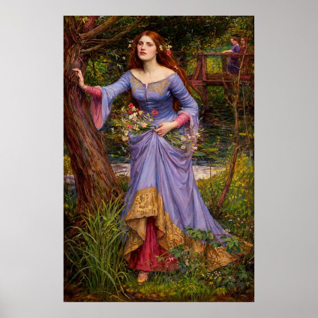 Ophelia av John William Waterhouse Poster (Framsidan)