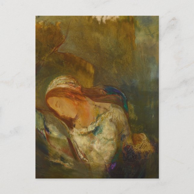 Ophelia av Odilon Redon Vykort (Framsida)