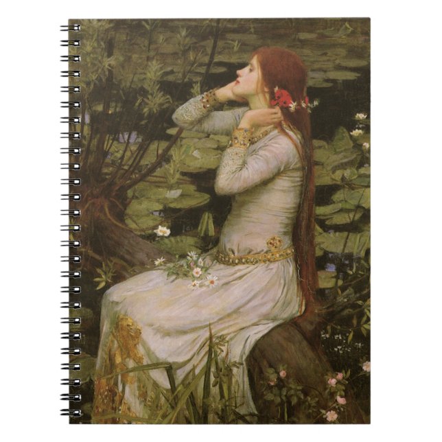 Ophelia av Pond av John William Waterhouse Anteckningsbok (Framsidan)