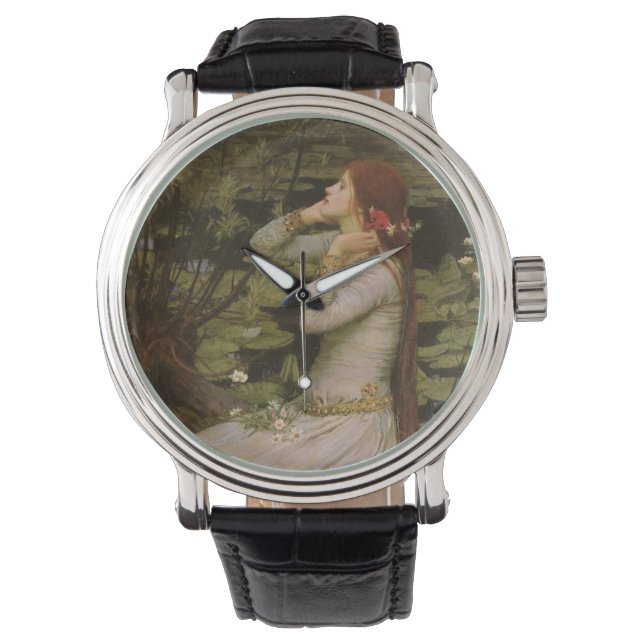 Ophelia av Pond av John William Waterhouse Armbandsur (Framsida)