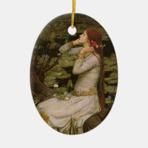 Ophelia av Pond av John William Waterhouse Julgransprydnad Keramik