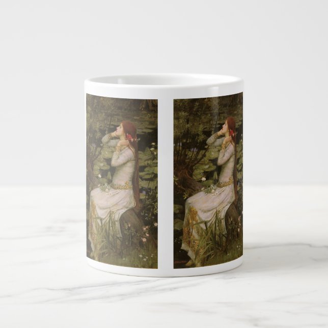 Ophelia av Pond av John William Waterhouse Jumbo Mugg (Framsidan)