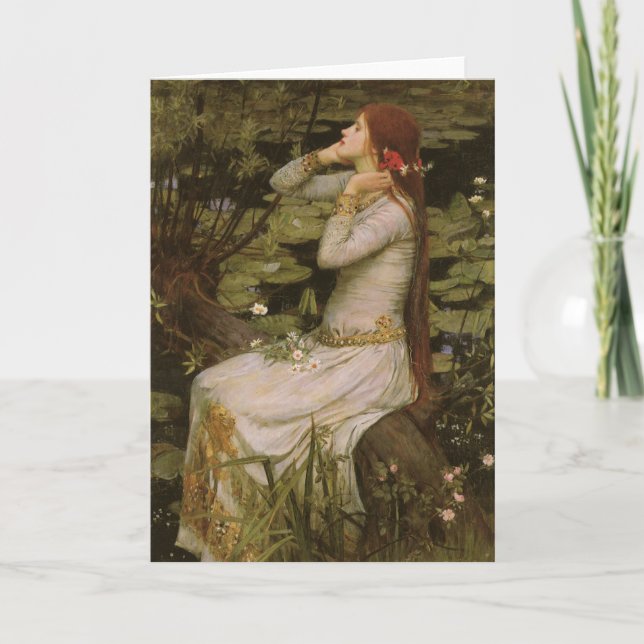 Ophelia av Pond av John William Waterhouse Kort (Framsida)