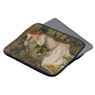 Ophelia av Pond av John William Waterhouse Laptop Sleeve