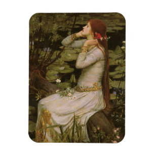 Ophelia av Pond av John William Waterhouse Magnet