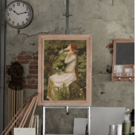 Ophelia av Pond av John William Waterhouse Poster