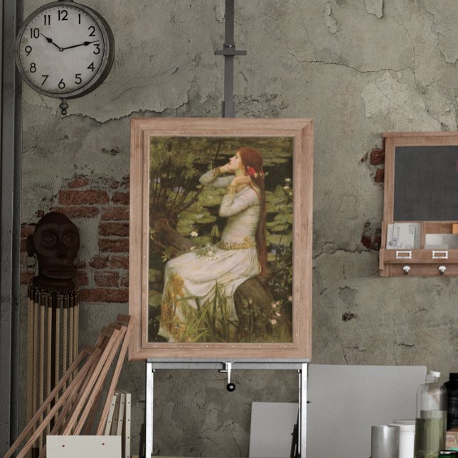 Ophelia av Pond av John William Waterhouse Poster (Skapare uppladdad)
