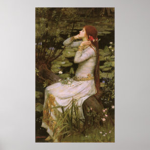 Ophelia av Waterhouse Poster