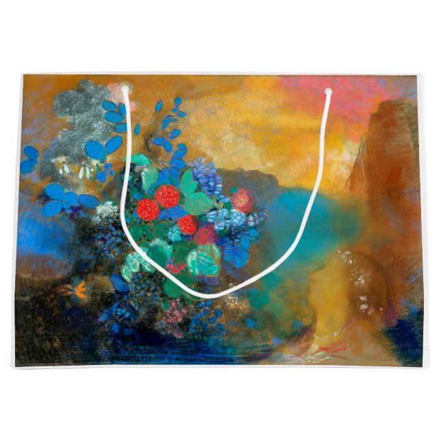 Ophelia bland Blommor, Redon Large Gift Bag (Framsidan)