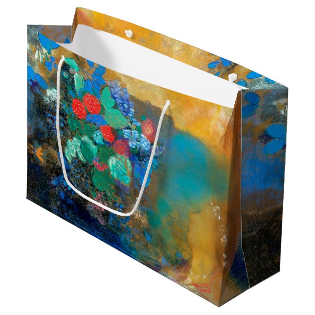 Ophelia bland Blommor, Redon Large Gift Bag (Framsidan Vinklad)
