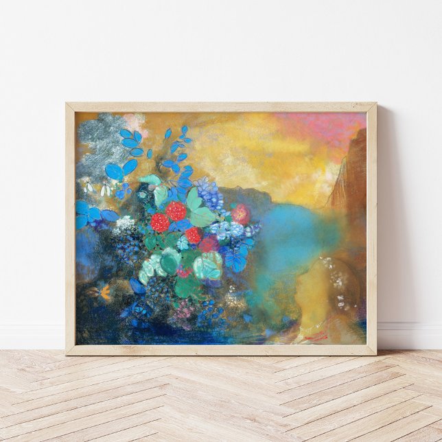 Ophelia bland blommorna | Odilon Redon Poster (Skapare uppladdad)