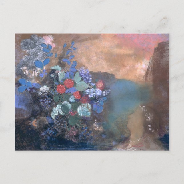 Ophelia bland Flowers, 1905-8 Vykort (Framsida)