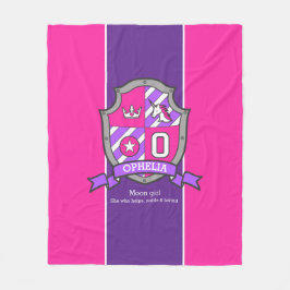 Ophelia brev O namn innebär att rosa lila skyddas Fleecefilt