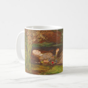 Ophelia by Millais, Vintage Victorian Fine Art Kaffemugg