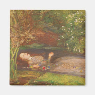 Ophelia by Millais, Vintage Victorian Fine Art Magnet
