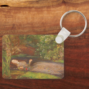 Ophelia by Millais, Vintage Victorian Fine Art Nyckelring