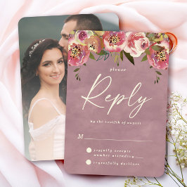 Ophelia Cottagecore Dusty Rosa OSA Reply Card