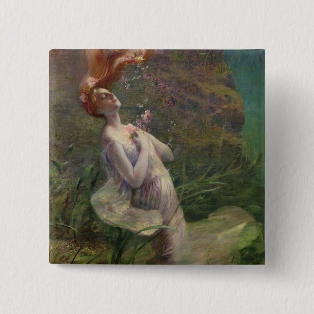 Ophelia drunkning, 1895 knapp (Framsida)