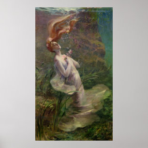 Ophelia drunkning, 1895 poster