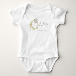 Ophelia-flickorna namn betyder O monogramhjärtan T-shirt