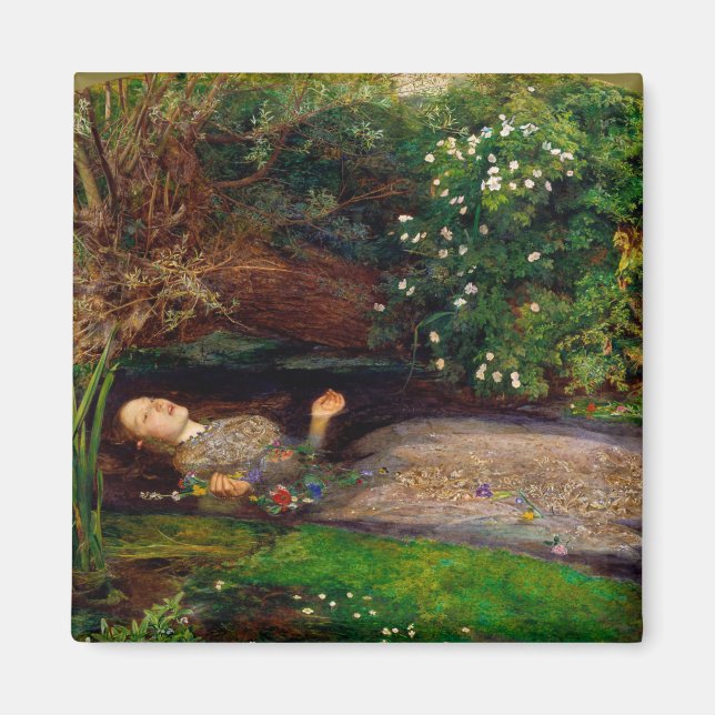Ophelia, John Everett Millais, 1851-1852 Magnet (Framsidan)