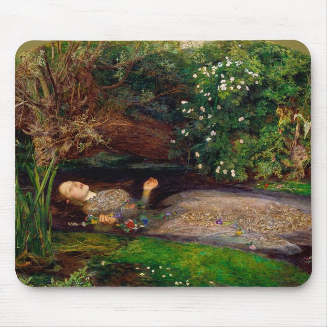 Ophelia, John Everett Millais, 1851-1852 Musmatta (Framsidan)