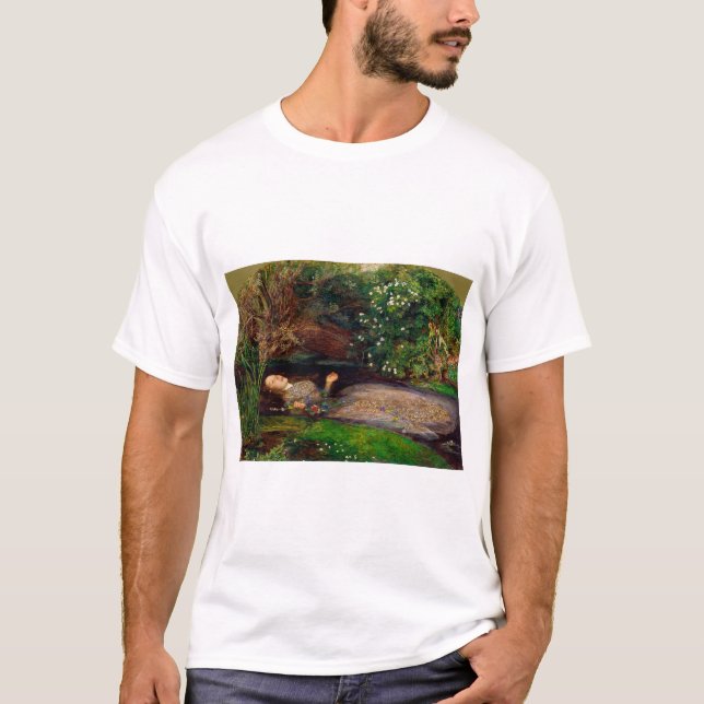 Ophelia, John Everett Millais, 1851-1852 T Shirt (Framsida)