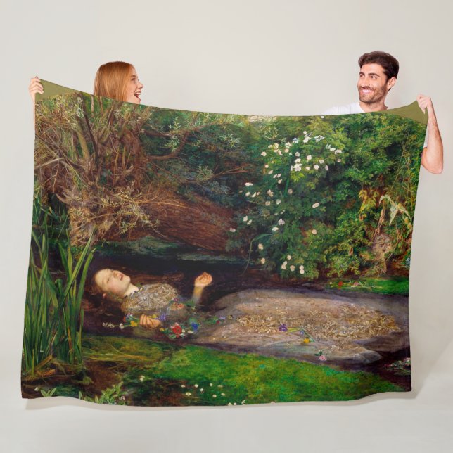 Ophelia, John Everett Millais Fleecefilt (På plats)