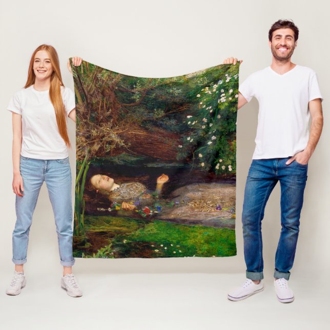 Ophelia, John Everett Millais Fleecefilt (På plats)