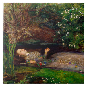 Ophelia, John Everett Millais Kakelplatta