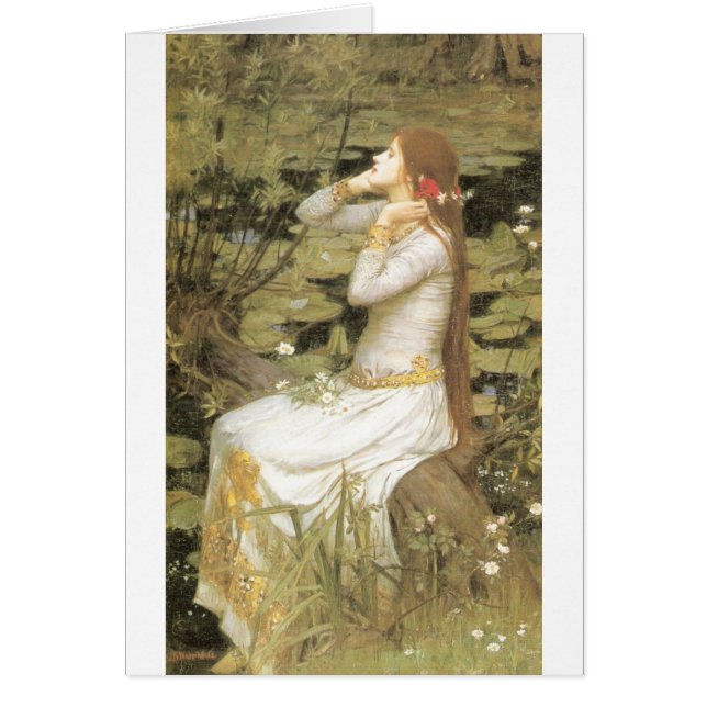 Ophelia - John William Waterhouse (1894) Hälsningskort (Framsidan)