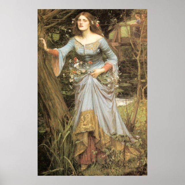 Ophelia - John William Waterhouse Poster (Framsidan)