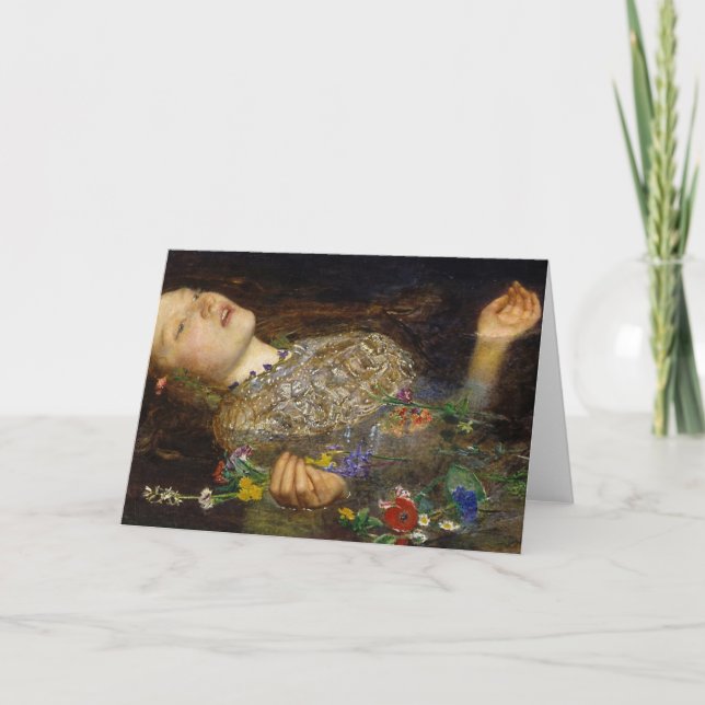 Ophelia målning av John Everett Millais Kort (Framsida)