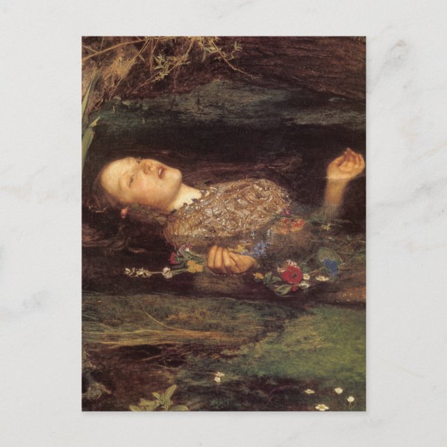 Ophelia-målning Vykort (Framsida)