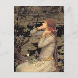 Ophelia med direktuppspelad Red Hair Vykort