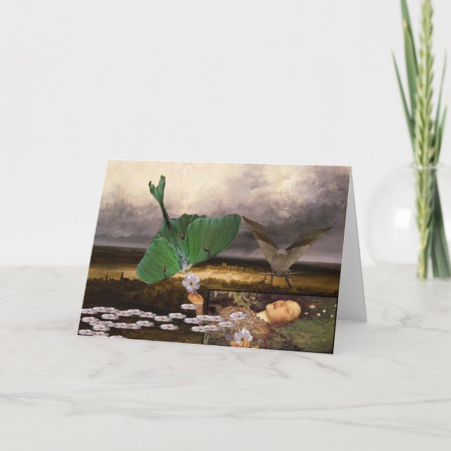 Ophelia med malkortet kort (Framsida)
